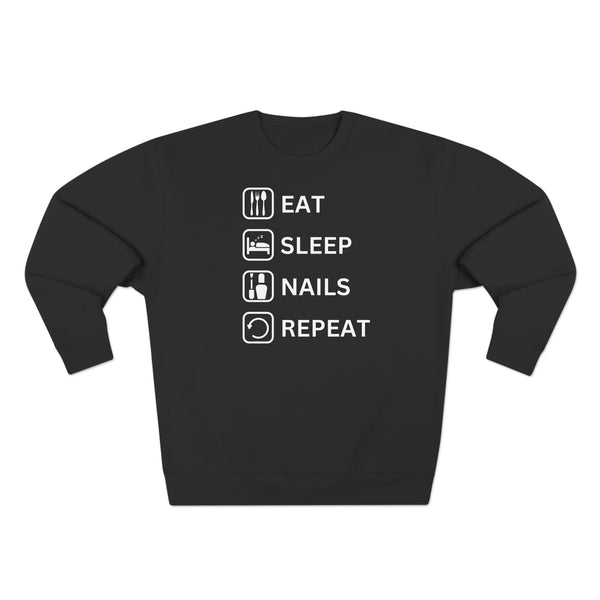 Eat Sleep Nails Repeat Nail tech sweatshirt