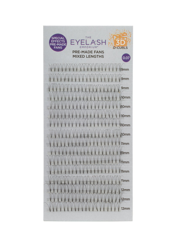 D-Curl 3D Pre-Made Fans Lashes - Eyelash Emporium